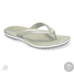 NWT Crocs Army Green Crocband Flip Flops